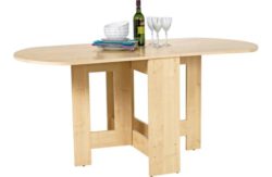 HOME Gateleg Light Oak Effect Extendable Dining Table.